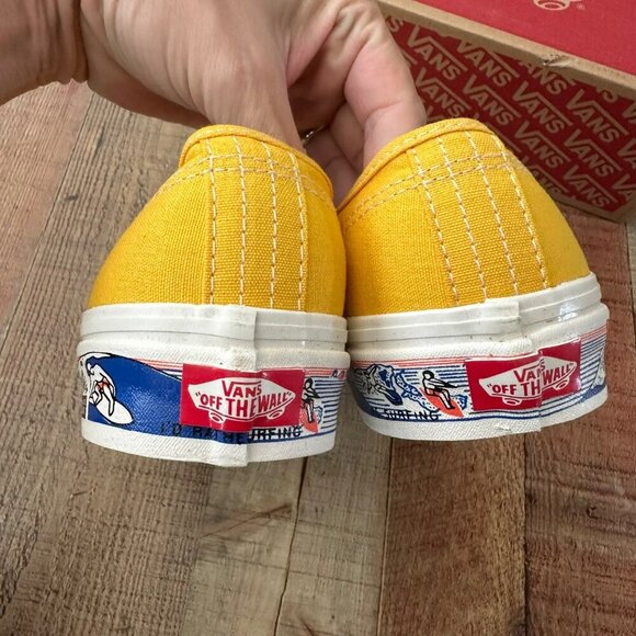 Vans Authentic 44 Dx Yellow Canvas Surfer Sneakers Size Mens 9.5/Womens 11 - Picture 8 of 14